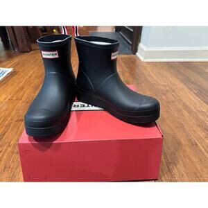 Hunter Original Play Short Rain Boots Black – Women’s Size 10 New w/ Box